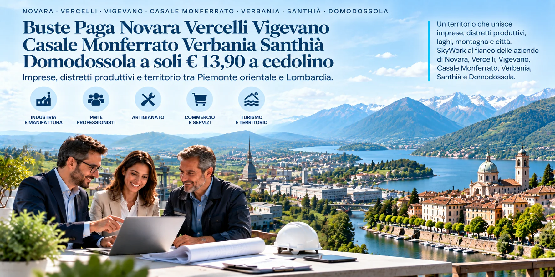 Buste Paga Novara Vercelli Vigevano Verbania - imprese e territorio tra Piemonte orientale e Lombardia