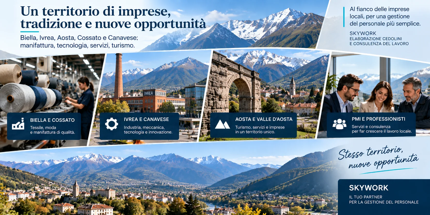 Imprese Biella Ivrea Aosta e Canavese - tessile industria tecnologia servizi e territorio