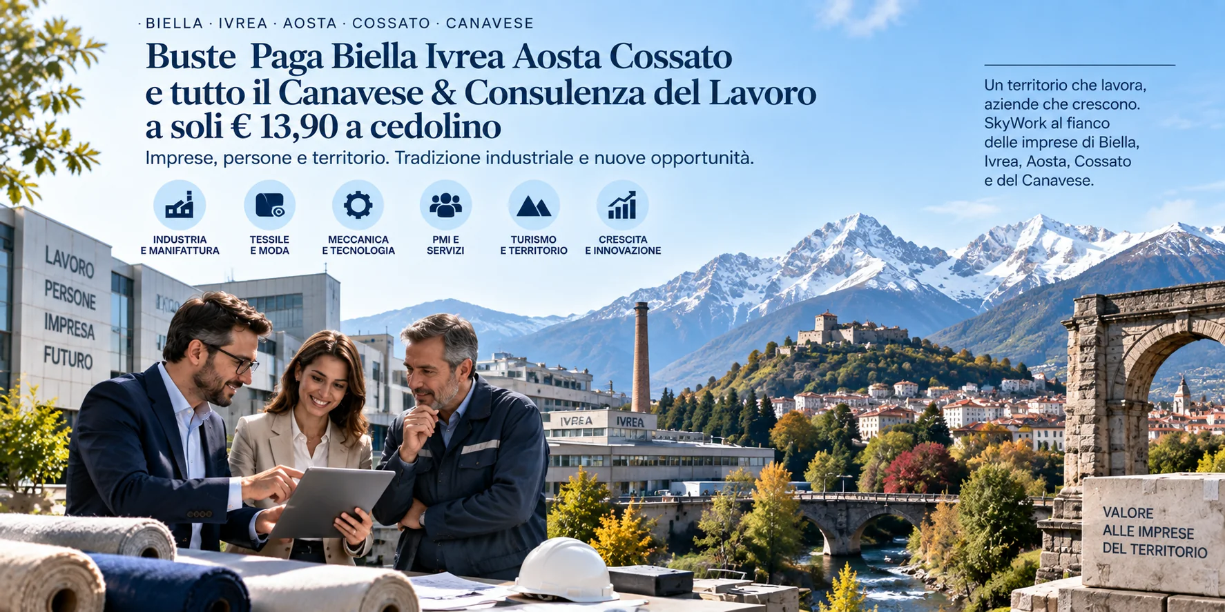 Buste Paga Biella Ivrea Aosta Cossato Canavese - imprese industria e territorio