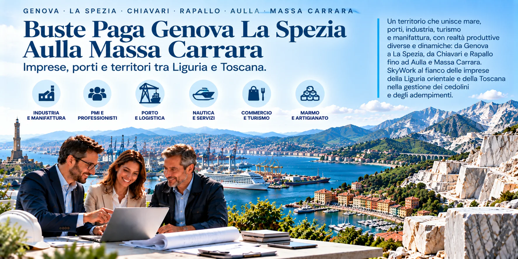 Buste Paga Genova La Spezia Aulla Massa Carrara Chiavari Rapallo - imprese e territorio tra Liguria e Toscana